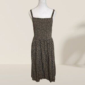 Old Navy Leopard Print Smocked Midi Dress - Size M, NWT
